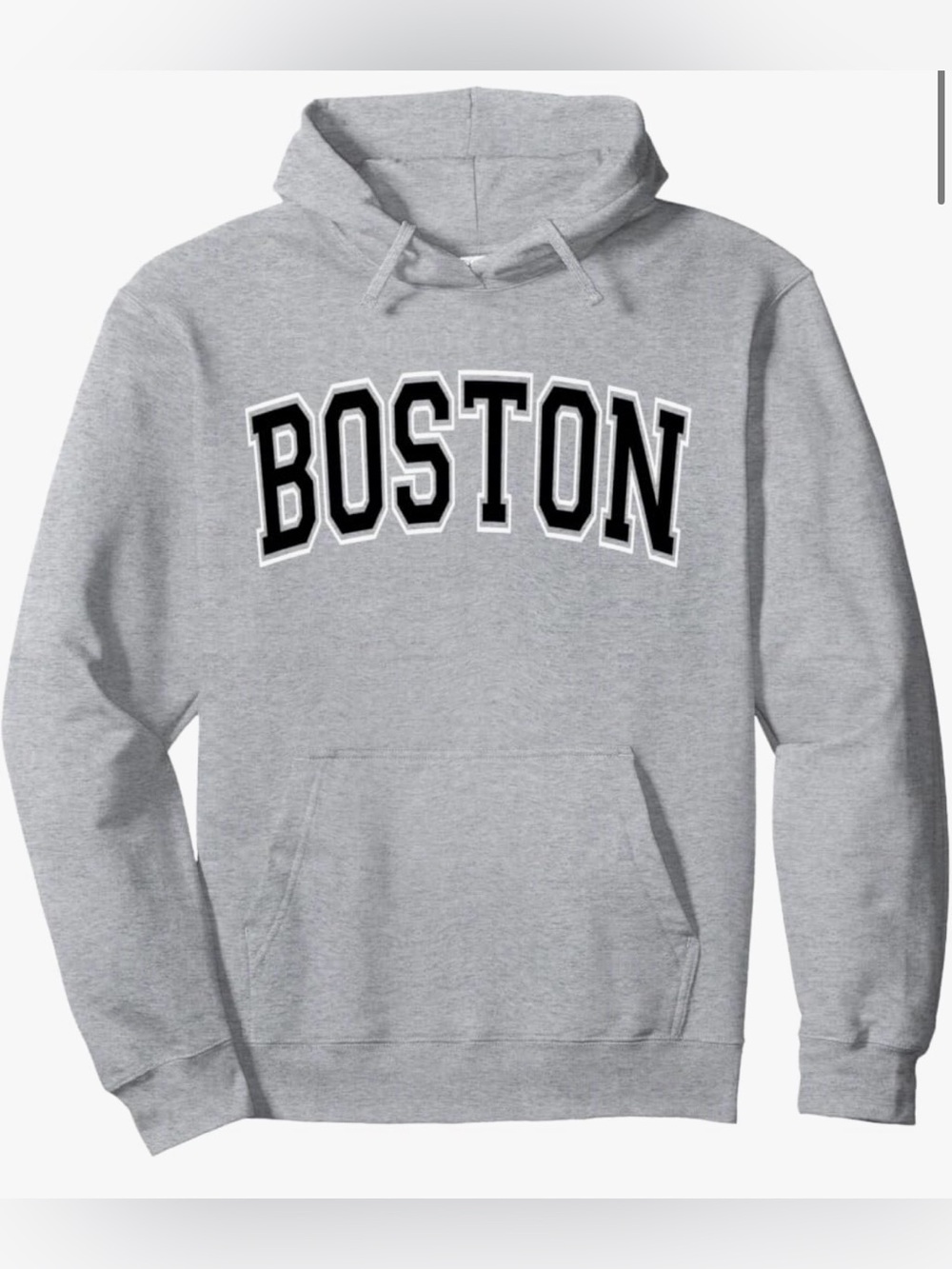 Boston Graphic Hooded Sweatshirt - Gray